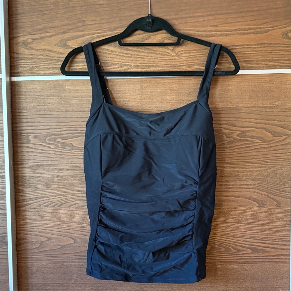 Cupshe Black Ruched Swimsuit Top